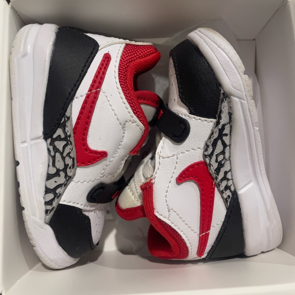 Nike Kids' Sneakers in Red, Black, and White